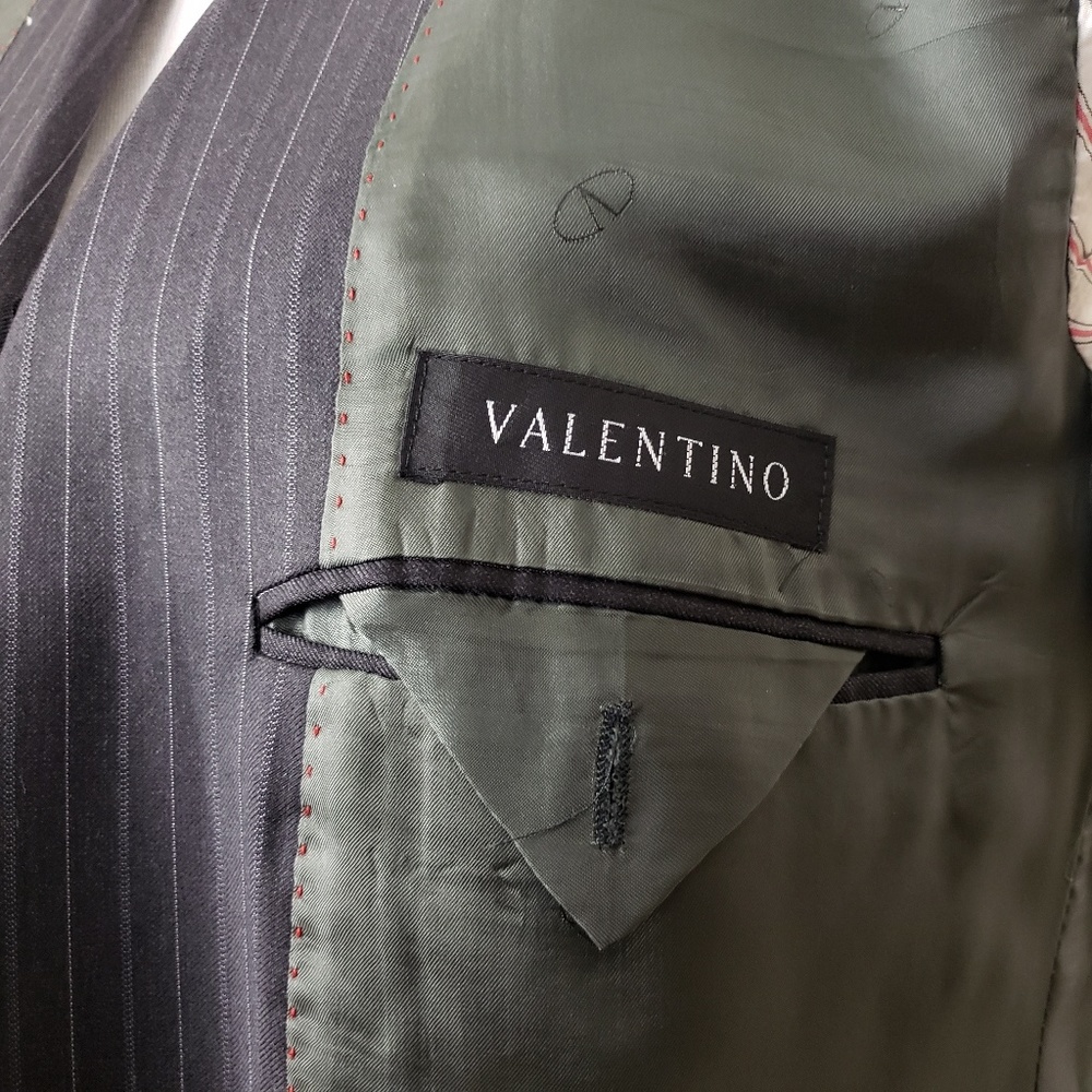 Valentino Pinstripe 3 Button Blazer - Picture 5 of 5